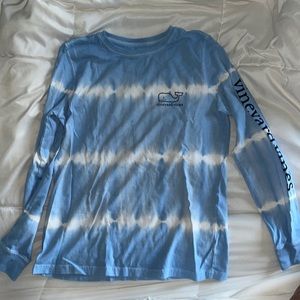 Vineyard vines, long sleeve shirt/extra extra small/baby blue and white